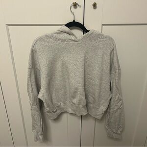 Women's Gray Cropped Hoodie